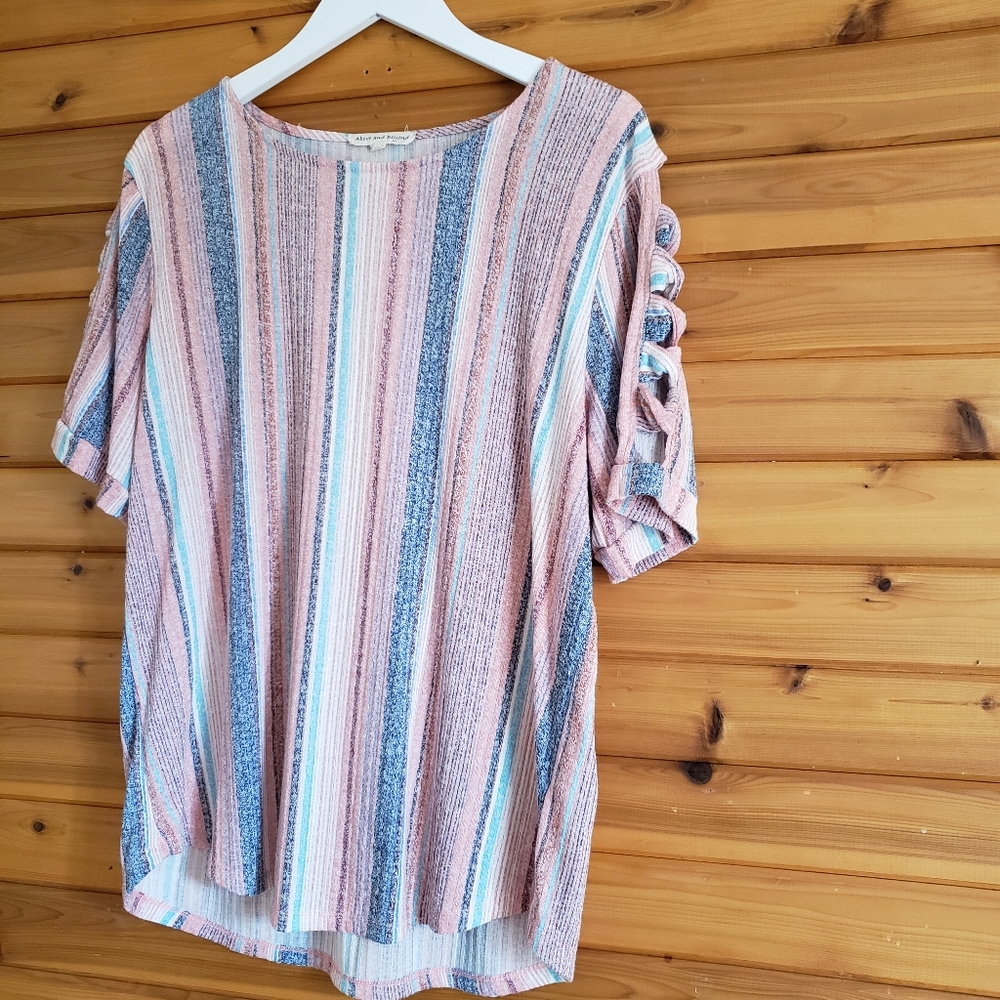 Multi colored striped shirt size 2X